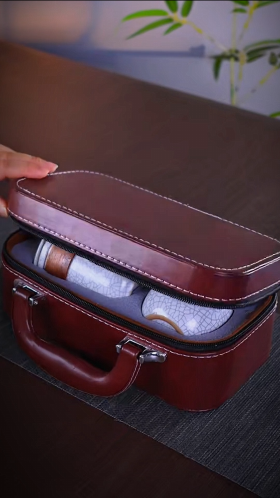 汝窑冰裂旅行茶具